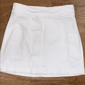 Forever 21 white jean denim skirt